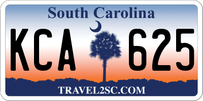 SC license plate KCA625