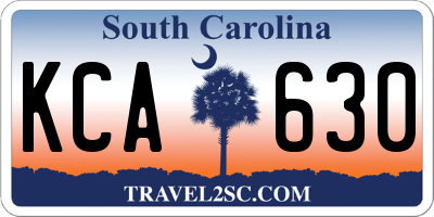 SC license plate KCA630