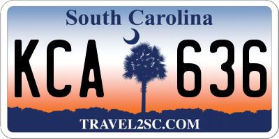 SC license plate KCA636
