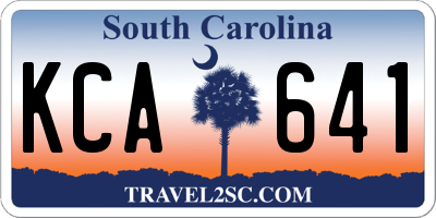 SC license plate KCA641