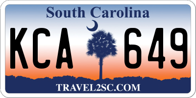 SC license plate KCA649