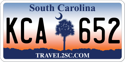 SC license plate KCA652
