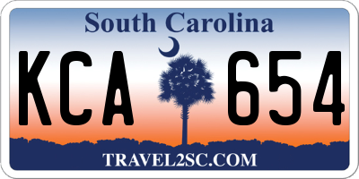 SC license plate KCA654