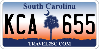 SC license plate KCA655
