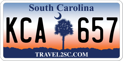 SC license plate KCA657