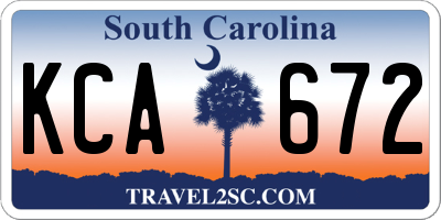 SC license plate KCA672