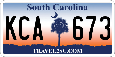 SC license plate KCA673