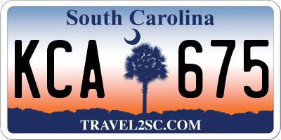 SC license plate KCA675