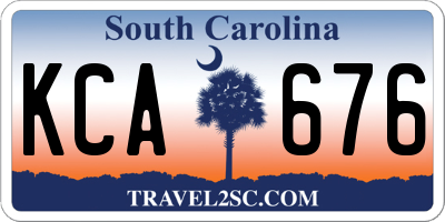 SC license plate KCA676