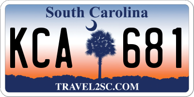 SC license plate KCA681