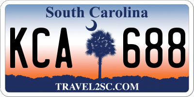 SC license plate KCA688