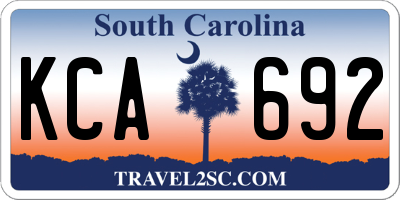 SC license plate KCA692