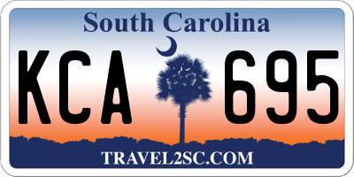 SC license plate KCA695