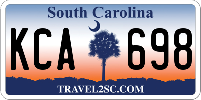 SC license plate KCA698