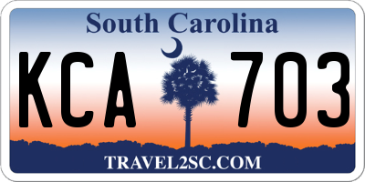SC license plate KCA703