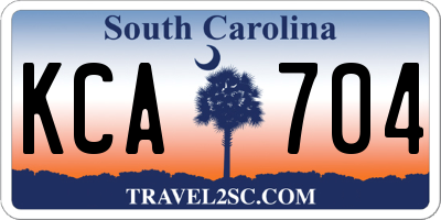 SC license plate KCA704