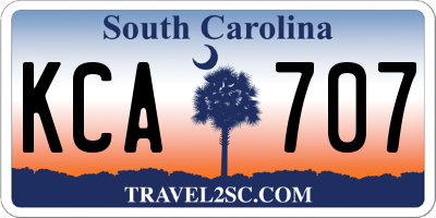 SC license plate KCA707