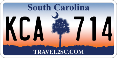 SC license plate KCA714