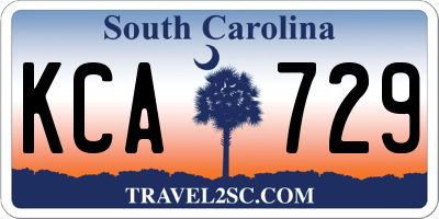SC license plate KCA729