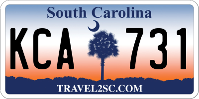 SC license plate KCA731