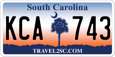 SC license plate KCA743