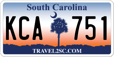 SC license plate KCA751