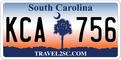 SC license plate KCA756