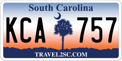 SC license plate KCA757