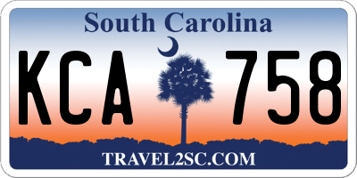 SC license plate KCA758
