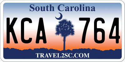 SC license plate KCA764