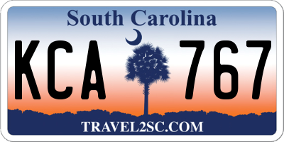 SC license plate KCA767