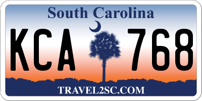 SC license plate KCA768