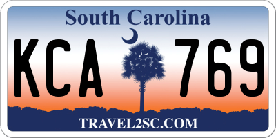 SC license plate KCA769