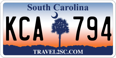 SC license plate KCA794