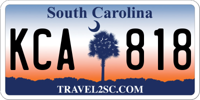 SC license plate KCA818