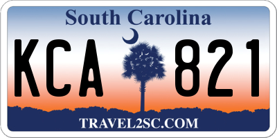 SC license plate KCA821