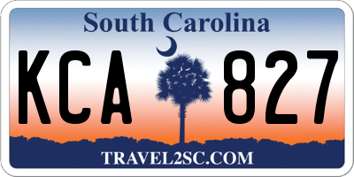 SC license plate KCA827