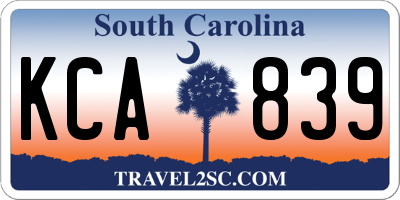 SC license plate KCA839