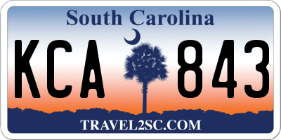 SC license plate KCA843