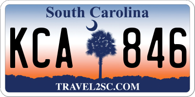 SC license plate KCA846