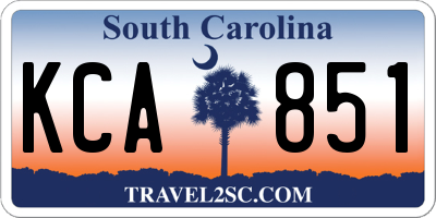 SC license plate KCA851