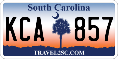 SC license plate KCA857