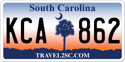 SC license plate KCA862