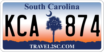 SC license plate KCA874