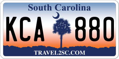 SC license plate KCA880