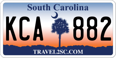 SC license plate KCA882
