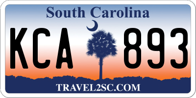 SC license plate KCA893