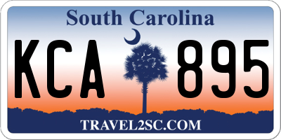 SC license plate KCA895