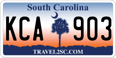 SC license plate KCA903