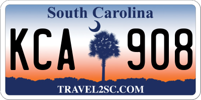 SC license plate KCA908